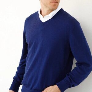 Alashan V-neck Cotton Cashmere Pullover sweater -medium